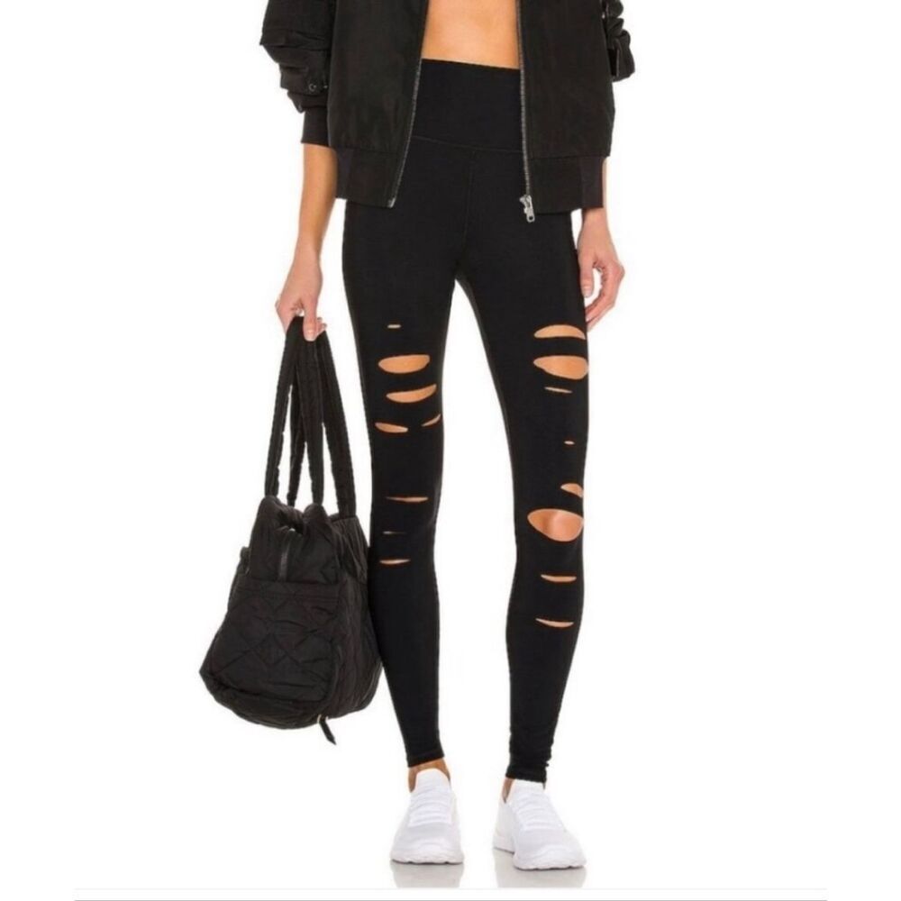 Alo Yoga High-Waist Ripped Warrior Legging